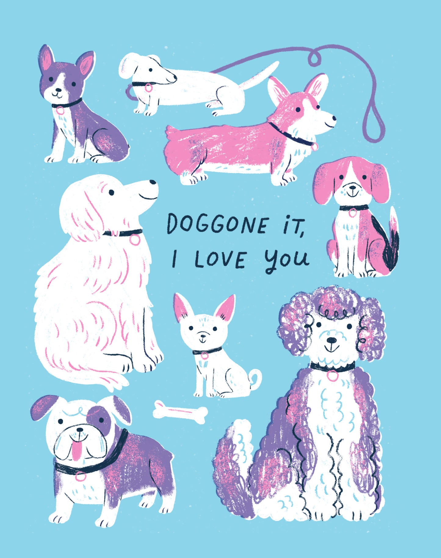Doggone It I Love You | Dog Lovers I Love You Greeting Card