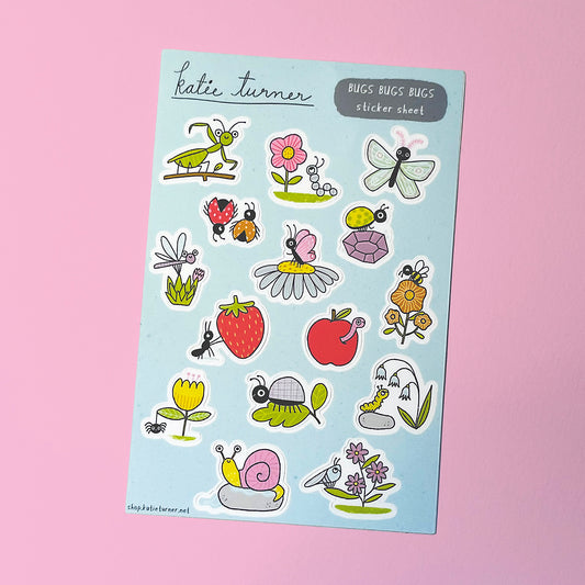 Bugs Bugs Bugs! Sticker Sheet