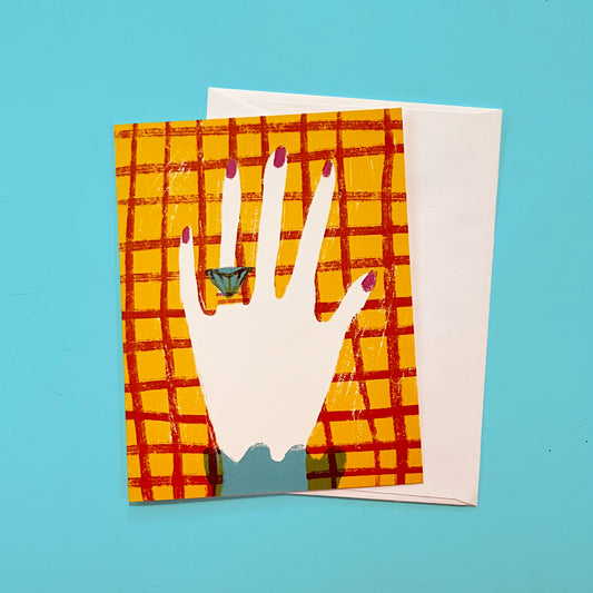 Look At That Rock! Engagement Greeting Card