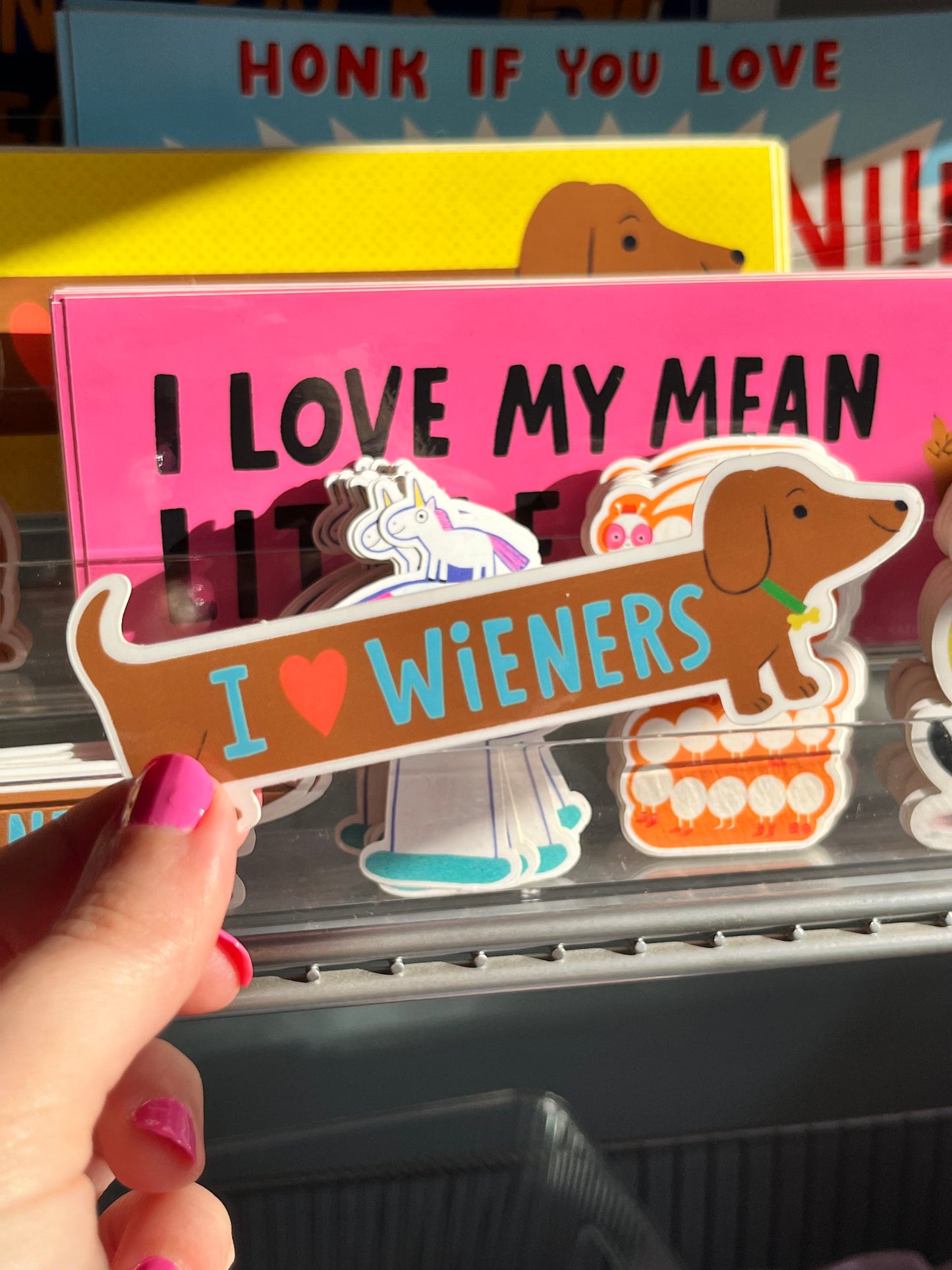 I Love Wieners Vinyl Sticker | Dachshund Sticker | Weenie Dog Sticker