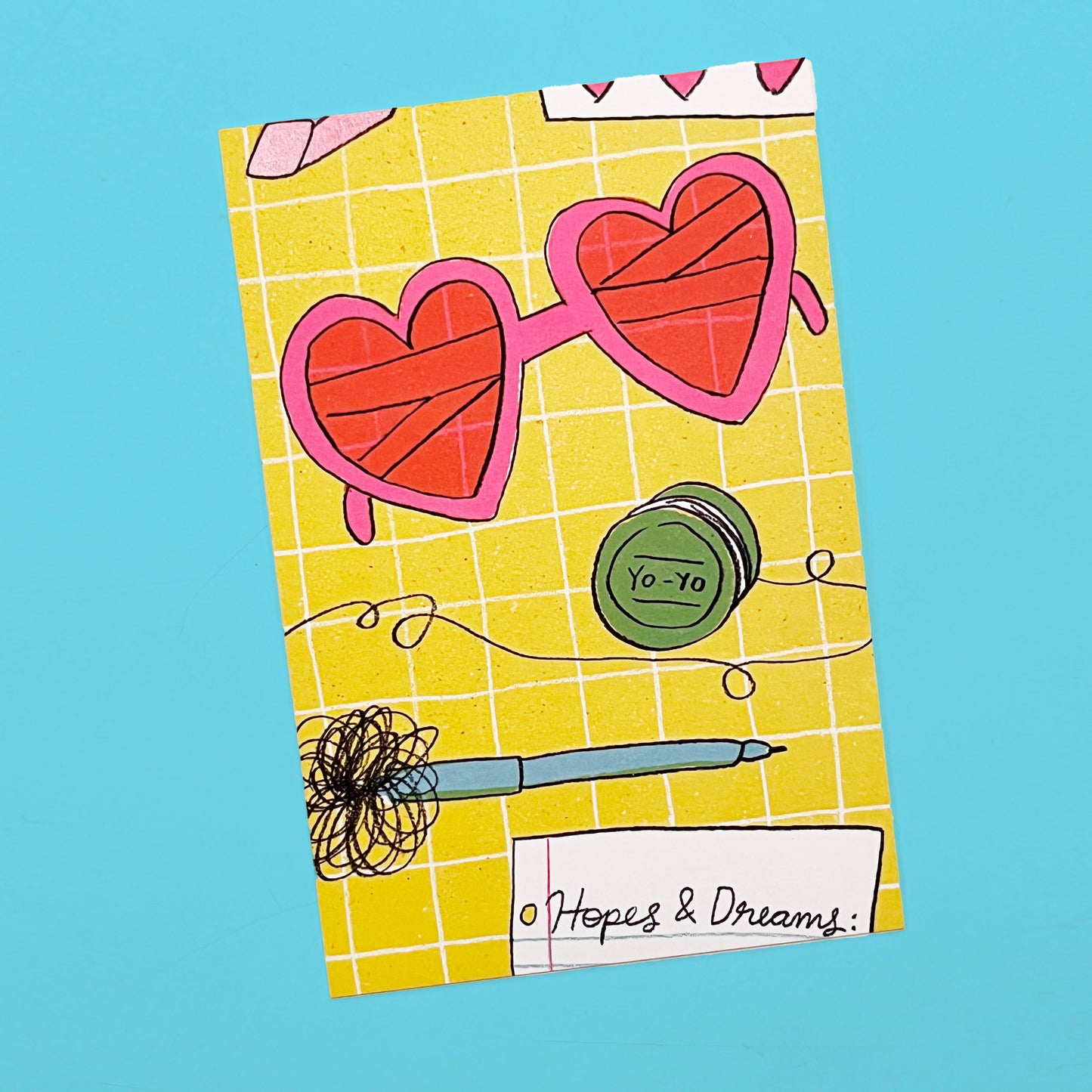 Heart Eye Sunglasses/Hopes & Dreams Postcard