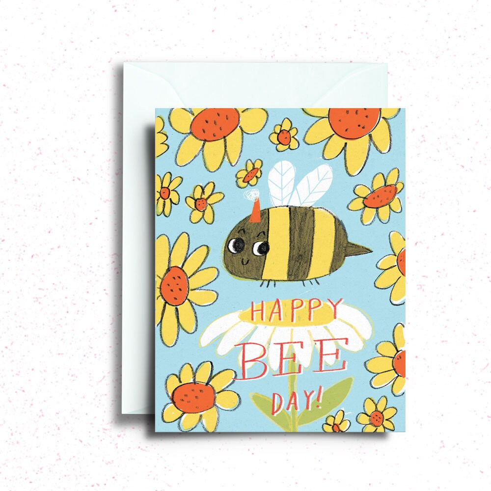 Happy Bee Day Birthday Greeting Card