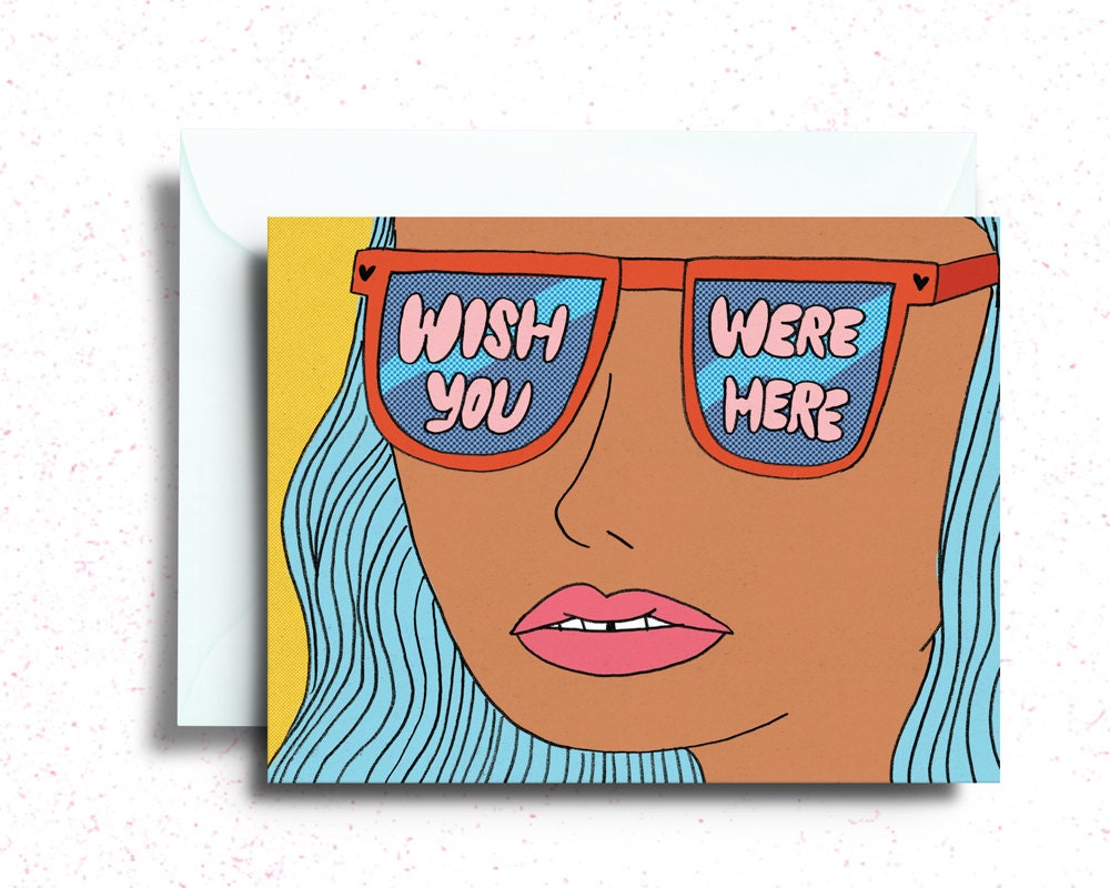Wish You Were Here Card, I Miss You Greeting Card