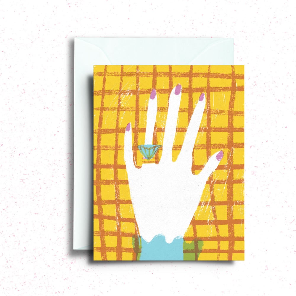 Look At That Rock! Engagement Greeting Card