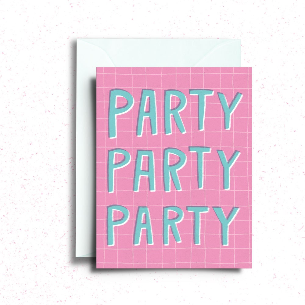 Party Party Party Birthday Greeting Card