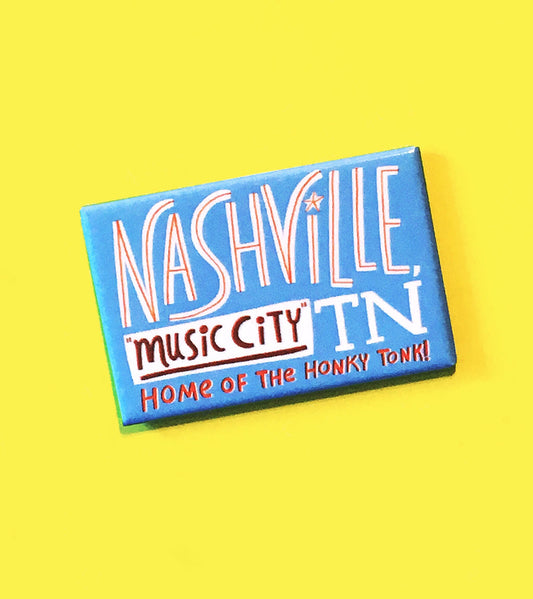 Nashville Music City Refrigerator Magnet