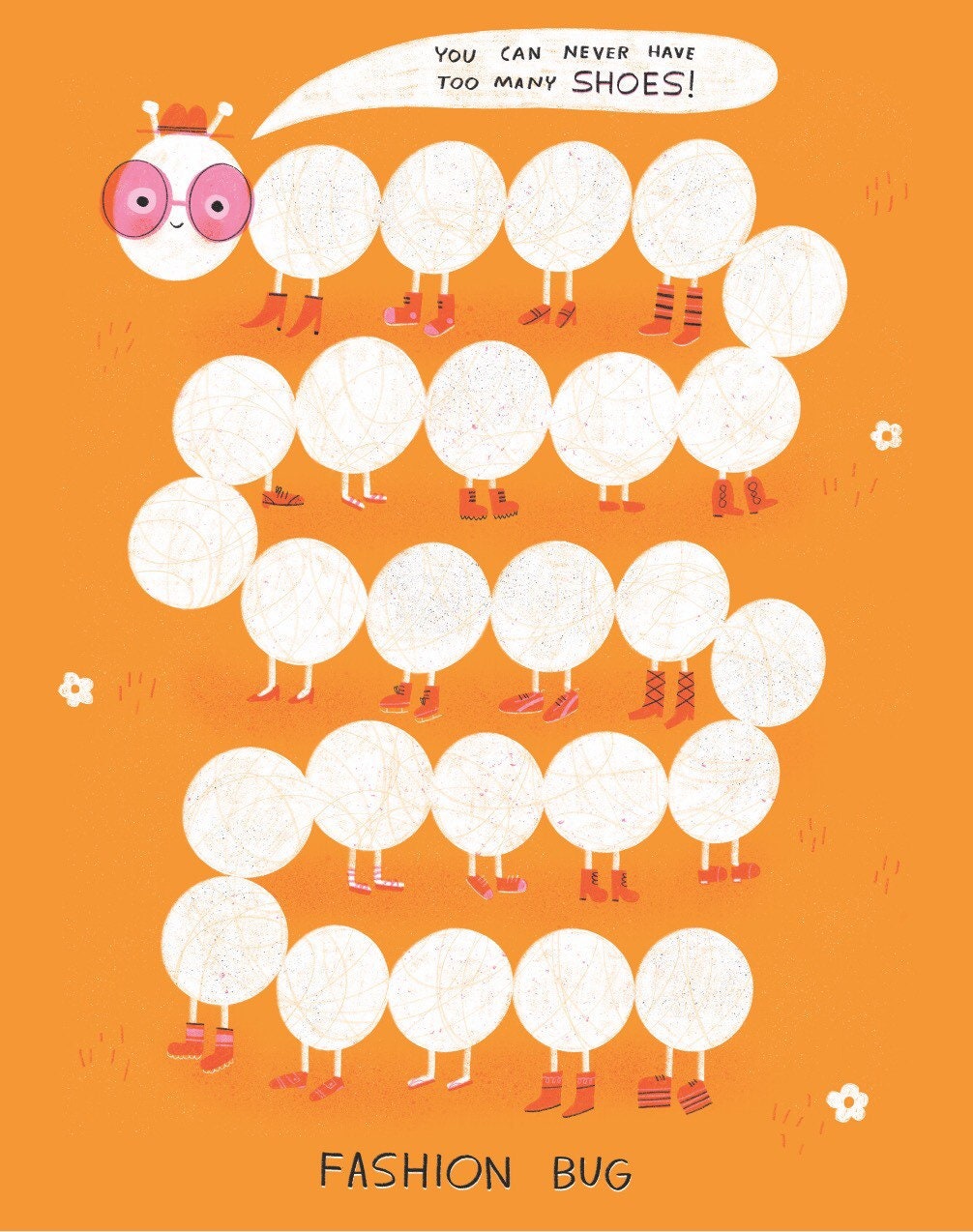 Fashion Bug 8x10 Quirky Children's Art Print