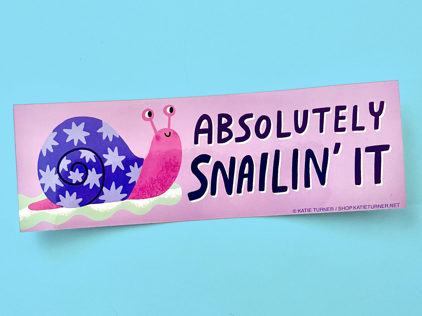 Absolutely Snailin' It Vinyl Bumper Sticker