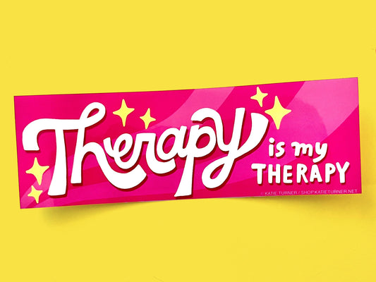 Therapy is My Therapy Vinyl Bumper Sticker