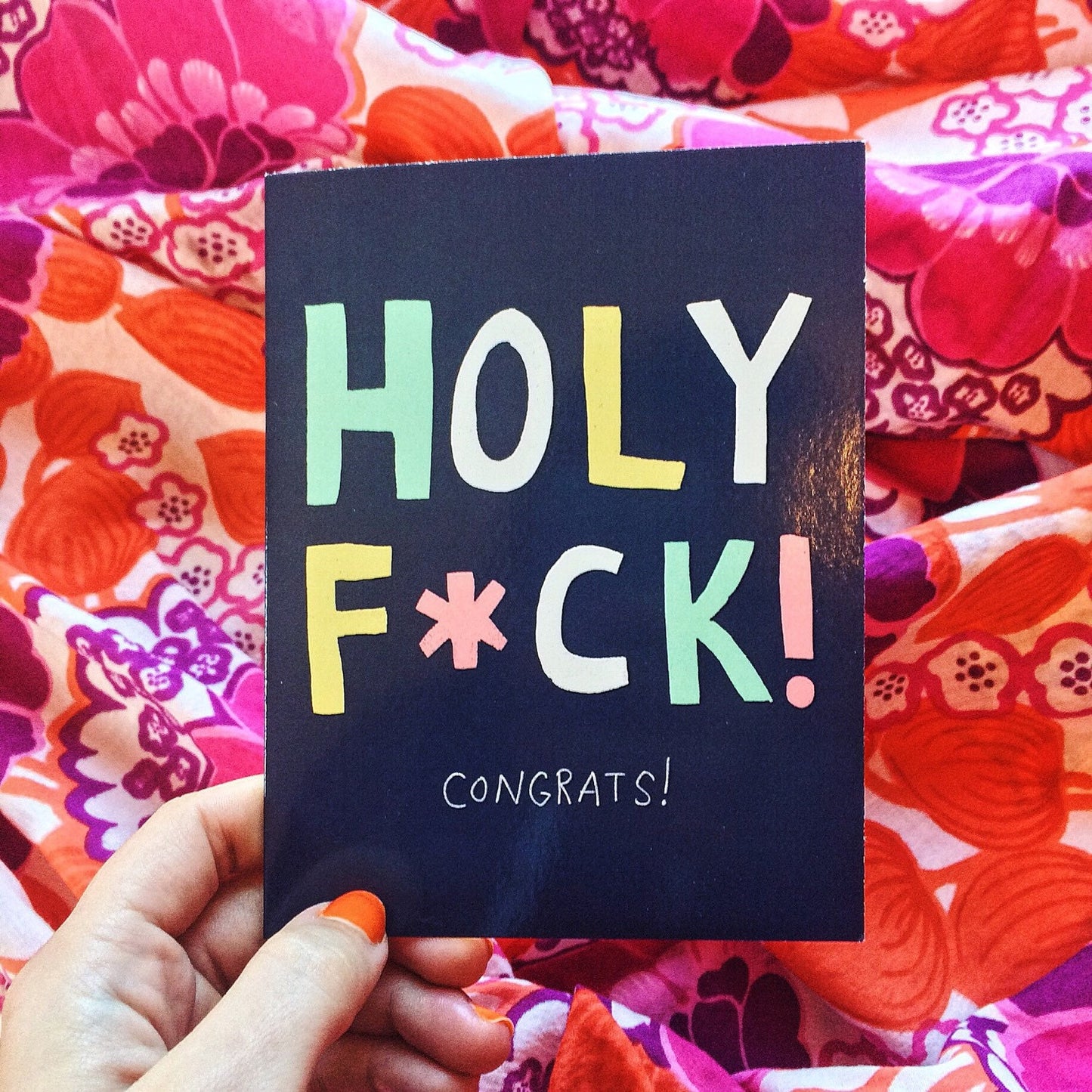 Holy F*ck Congrats! Well Wishes Greeting Card