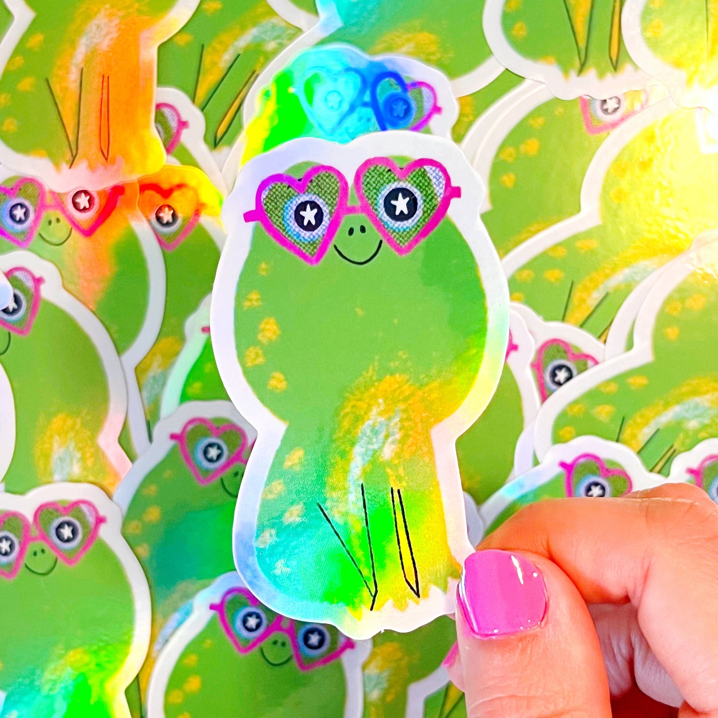 Holographic Froggy Sticker