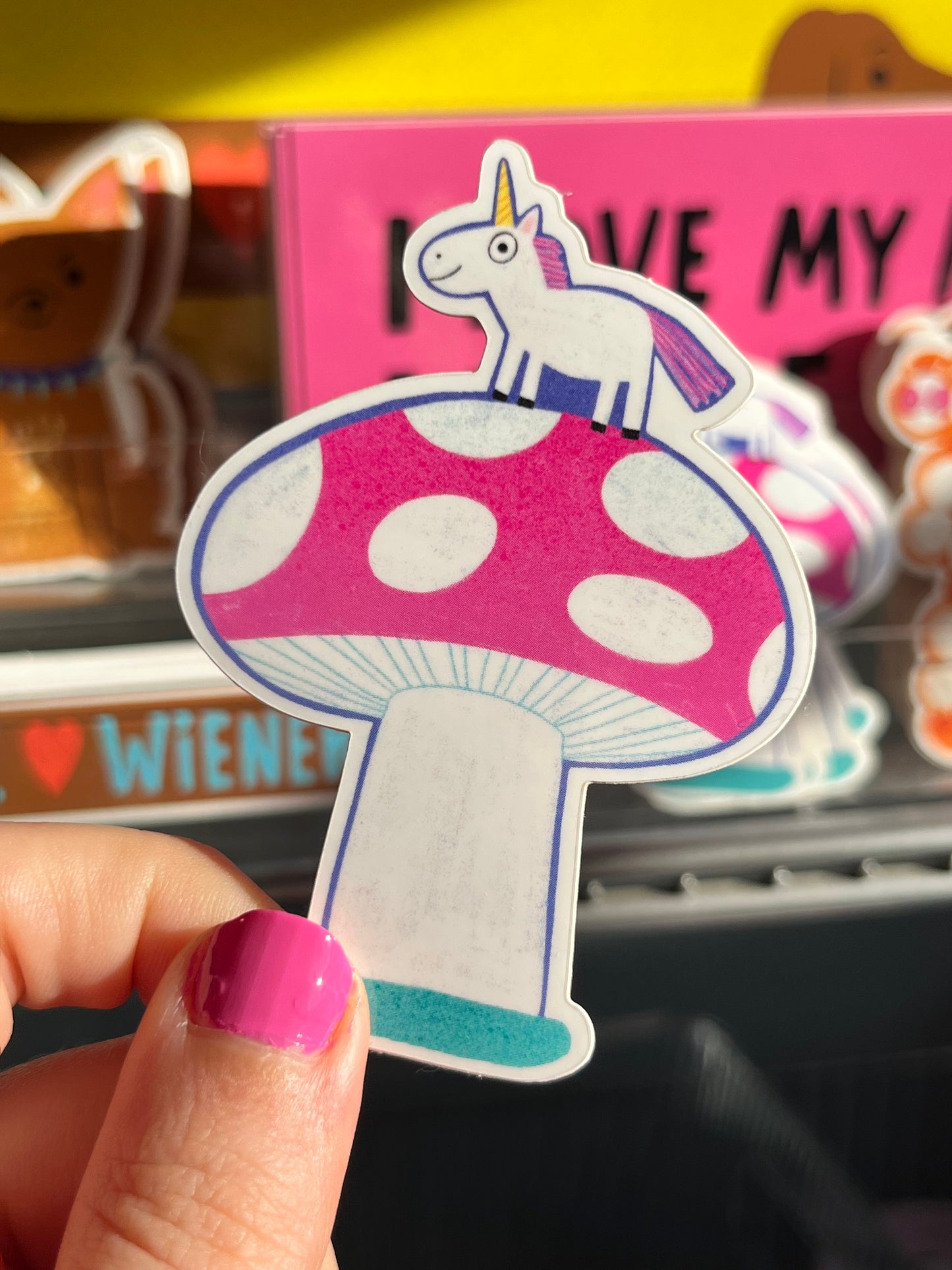 Tiniest Unicorn Vinyl Sticker | Mushroom Sticker | Cottagecore Sticker