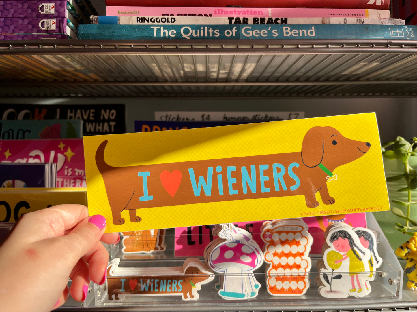 I Love Wieners Vinyl Bumper Sticker