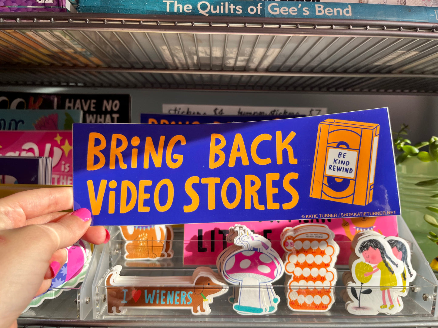 Bring Back Video Stores Vinyl Bumper Sticker