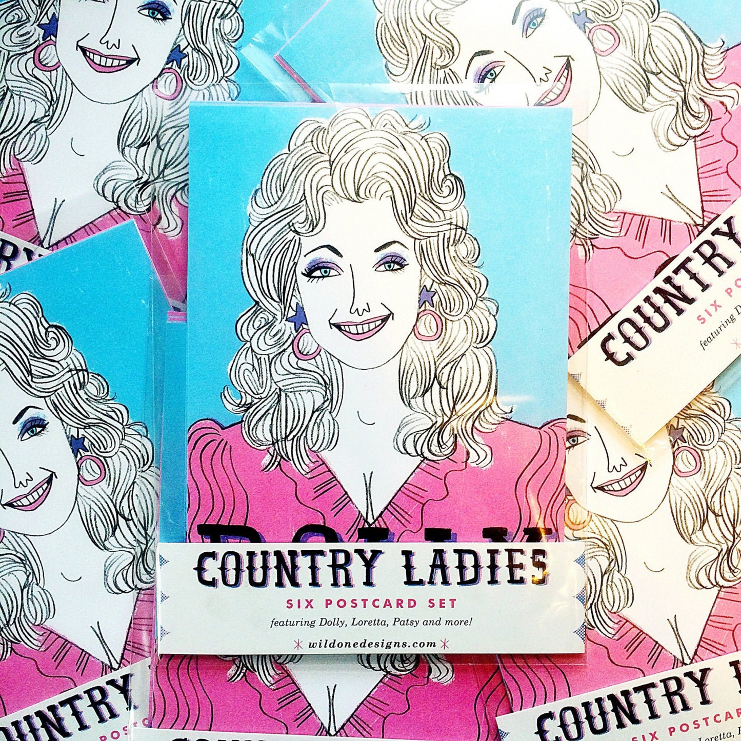 Country Ladies Six 5x7 Postcard Set