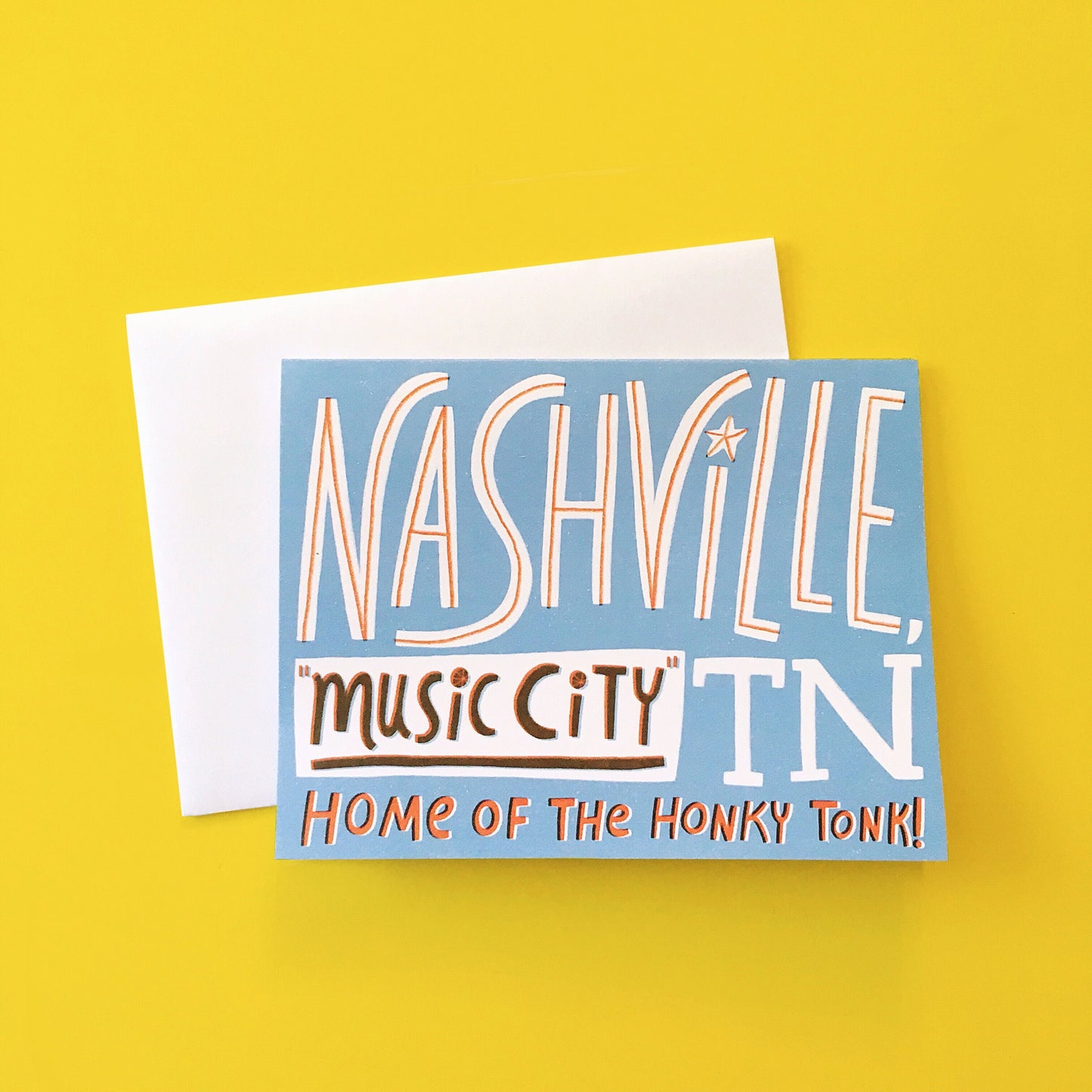 Nashville, Tennessee Music City Greeting Card