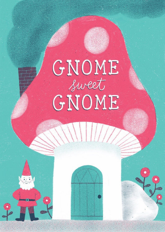 Gnome Sweet Gnome 8x10 Home Sweet Home Art Print