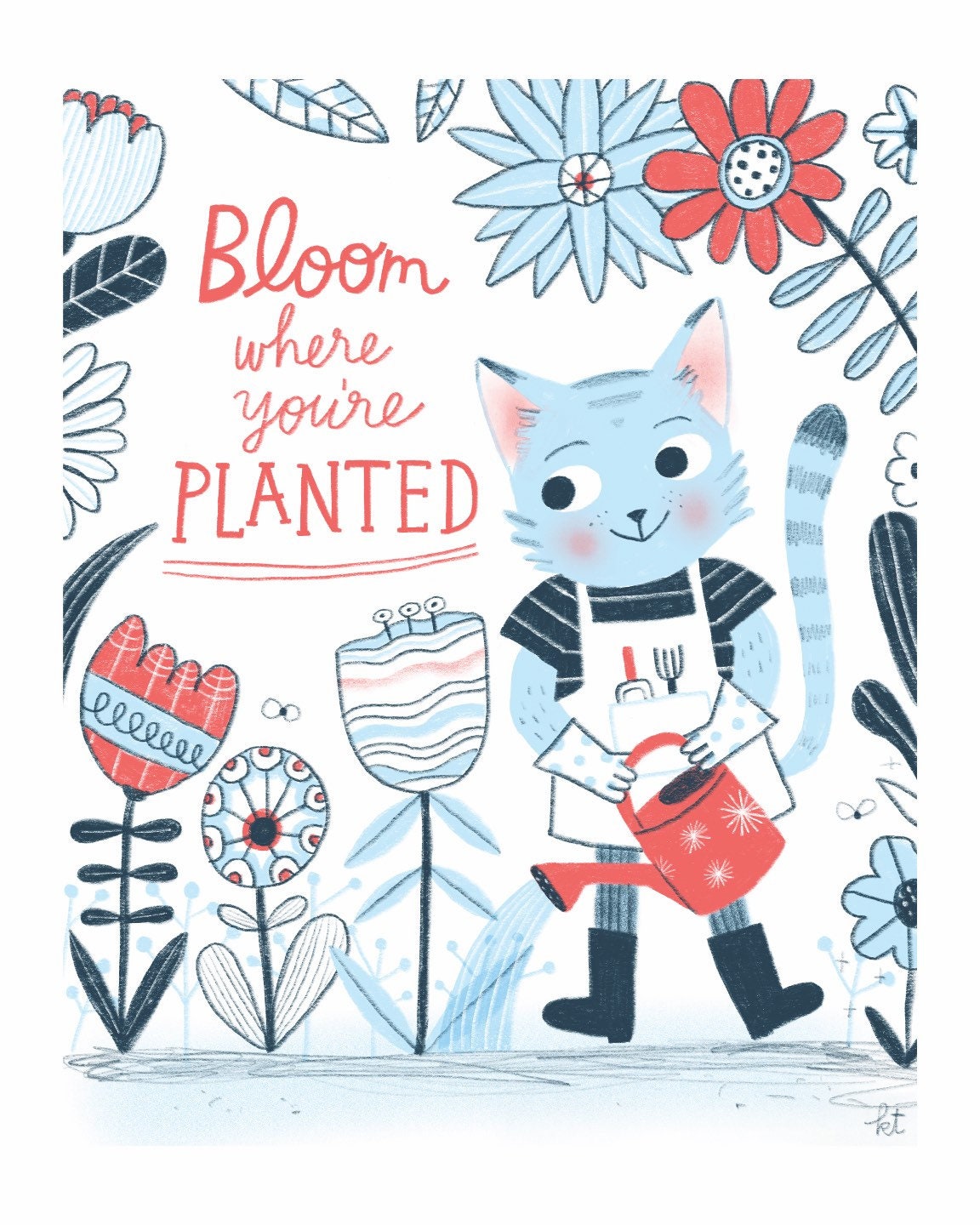Bloom Where You're Planted 8x10 Sweet Children's Art Print