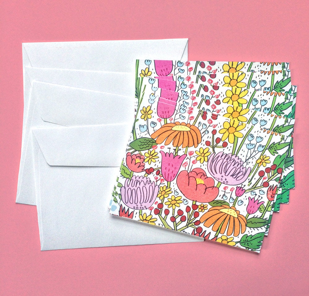 Wildflower Notecard Set (10 Blank Notecards with Envelopes)